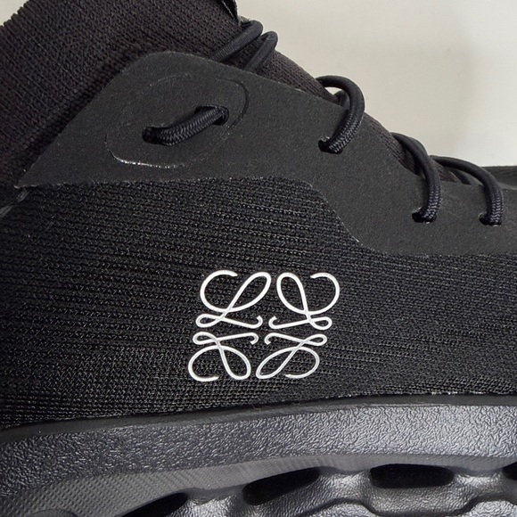 Loewe x On Running Cloudtilt Sneakers Womens 6 All Black Knit Running Shoes - Picture 12 of 15